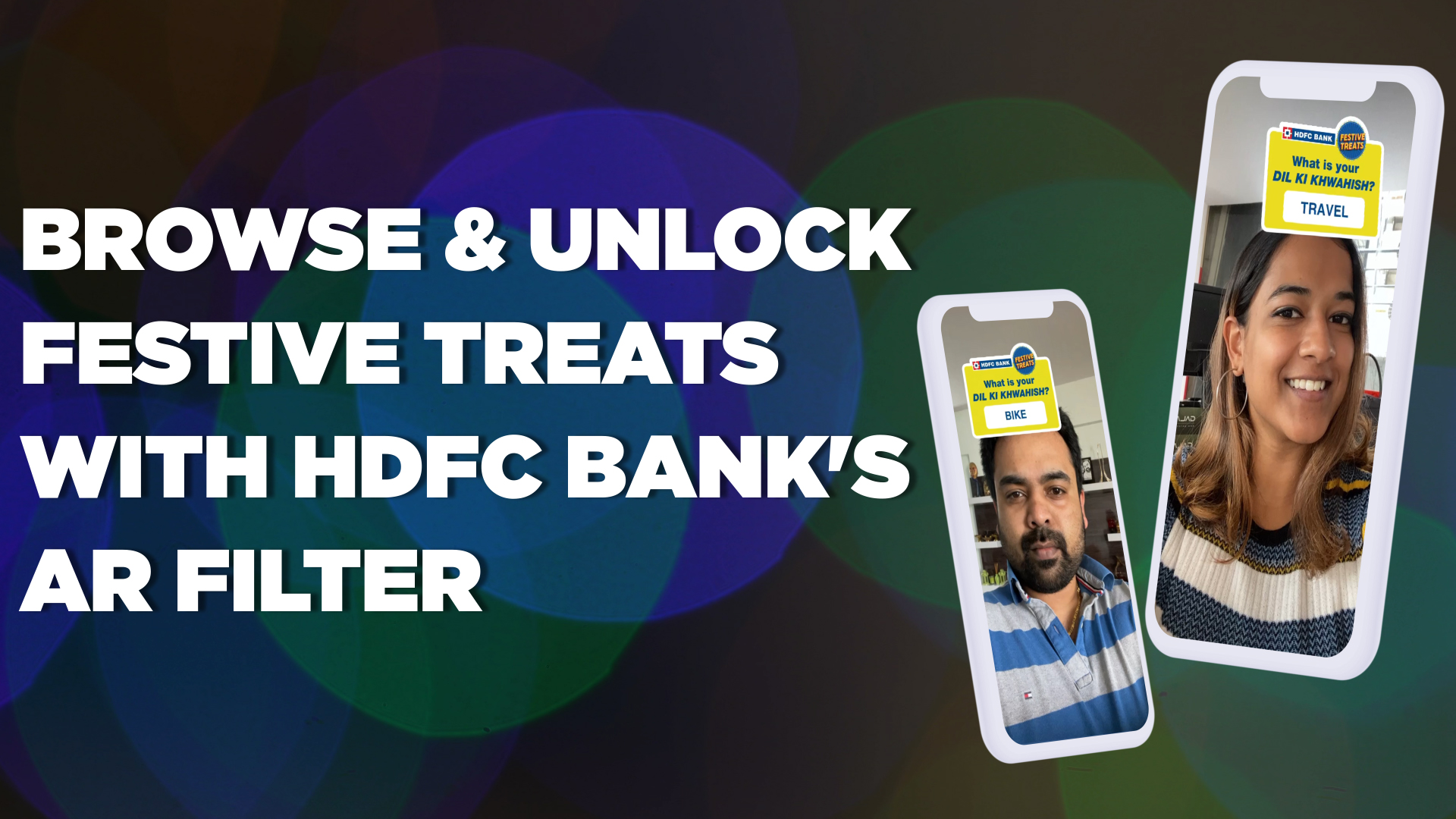 Lighthearted and funny social AR campaign for HDFC Bank that turns you into the products you could get!
