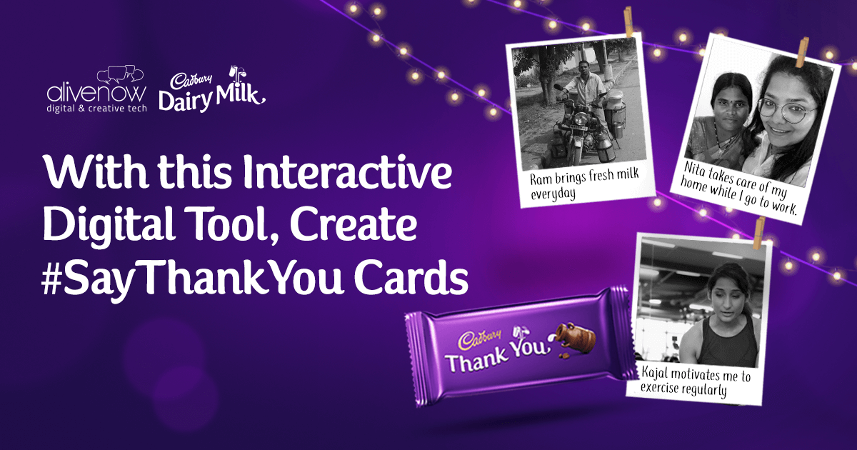 An Interactive Tool built for Cadbury Dairymilk that lets you create Personalised #SayThankYou Cards this IPL Season