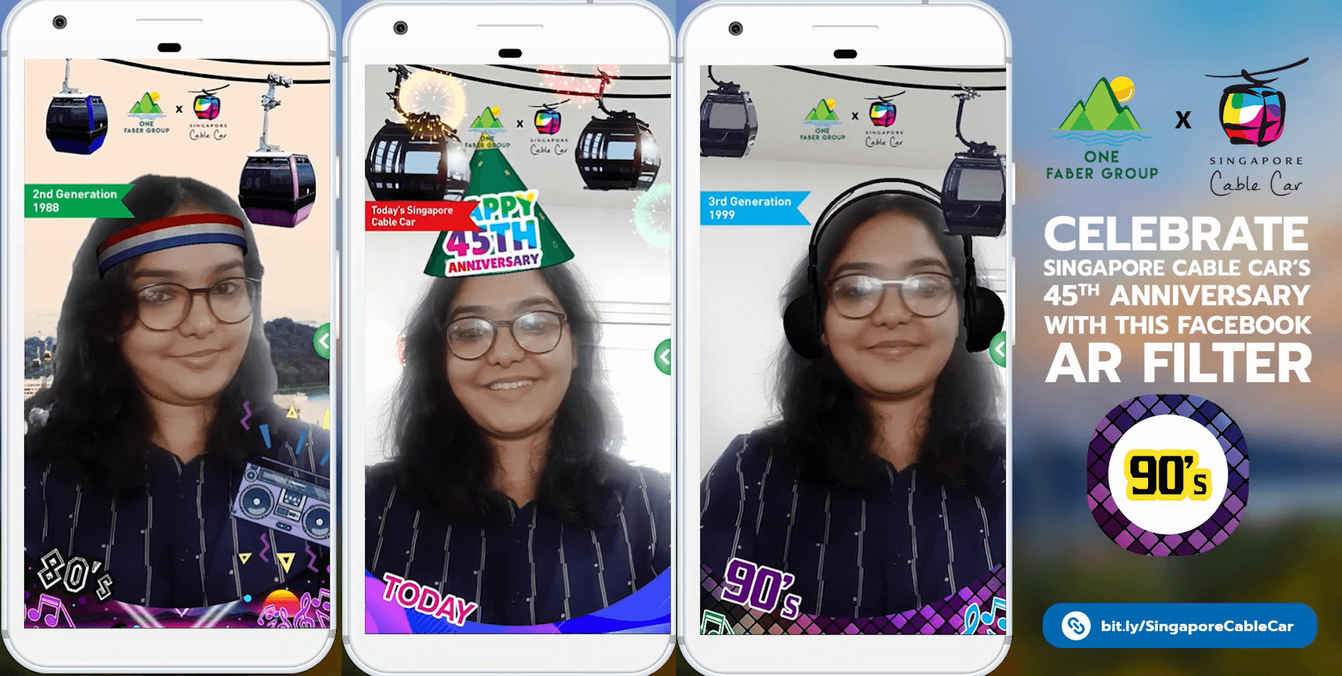 Singapore Cable Car launches nostalgic Facebook AR experience to celebrate 45th anniversary.